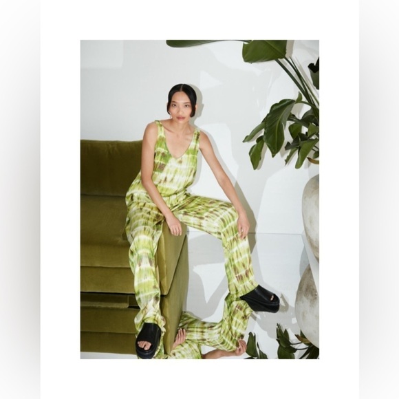 Rabens Saloner | Sigrid Artsy Silky Straight Leg Trouser Pants Lagenlook Small - Picture 1 of 13